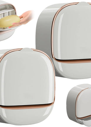 Luxury Soap Holder Soap Box with Flip Lid for Bathroom