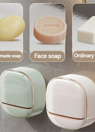 Luxury Soap Holder Soap Box with Flip Lid for Bathroom
