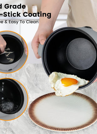 Mini Electric Cooker – Portable Non-Stick Travel Pot for Rice, Ramen & Pasta (Multi-Functional Quick Cooker)
