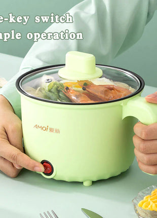 Mini Electric Cooker – Portable Non-Stick Travel Pot for Rice, Ramen & Pasta (Multi-Functional Quick Cooker)