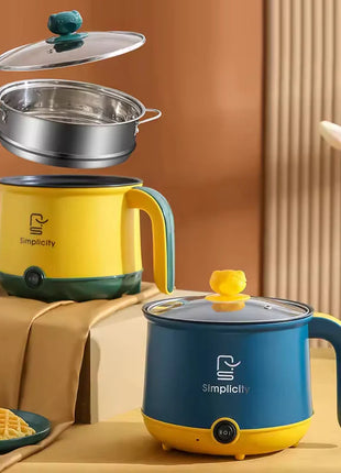 Mini Electric Cooker – Portable Non-Stick Travel Pot for Rice, Ramen & Pasta (Multi-Functional Quick Cooker)