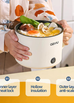 Mini Electric Cooker – Portable Non-Stick Travel Pot for Rice, Ramen & Pasta (Multi-Functional Quick Cooker)