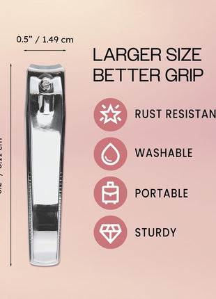 Nail Cutting Clippers Pedicure Manicure Tool (Stainless Steel)
