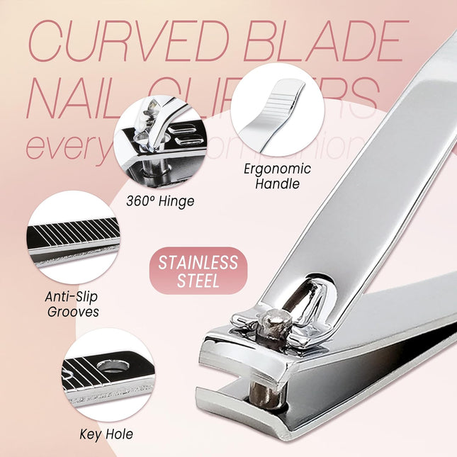 Nail Cutting Clippers Pedicure Manicure Tool (Stainless Steel)