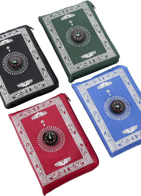 Portable Polyester Pocket Travel Prayer Mat with Compass