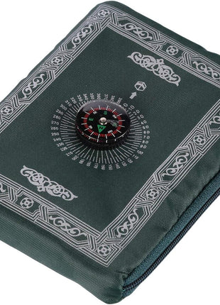 Portable Polyester Pocket Travel Prayer Mat with Compass