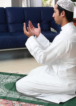 Portable Polyester Pocket Travel Prayer Mat with Compass