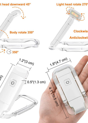 LED Book Reading Light – USB Rechargeable