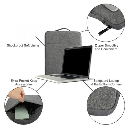 Regular Size Laptop Sleeve – Soft, Lightweight Laptop Cover with Zipper Closure