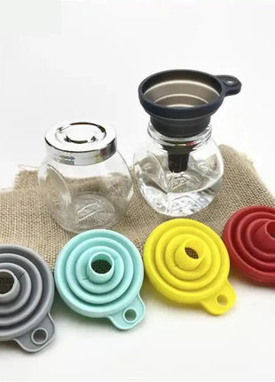 Silicone Collapsible Portable Folding Funnel-Transfering Liquid & Powder