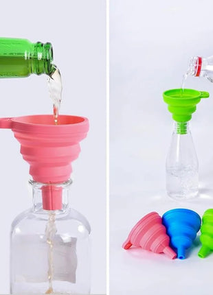 Silicone Collapsible Portable Folding Funnel-Transfering Liquid & Powder
