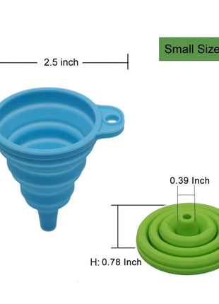 Silicone Collapsible Portable Folding Funnel-Transfering Liquid & Powder
