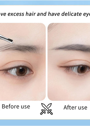 Silver Tone Stainless Steel Long Tweezers for Eyebrows Hair Removal