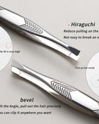 Silver Tone Stainless Steel Long Tweezers for Eyebrows Hair Removal