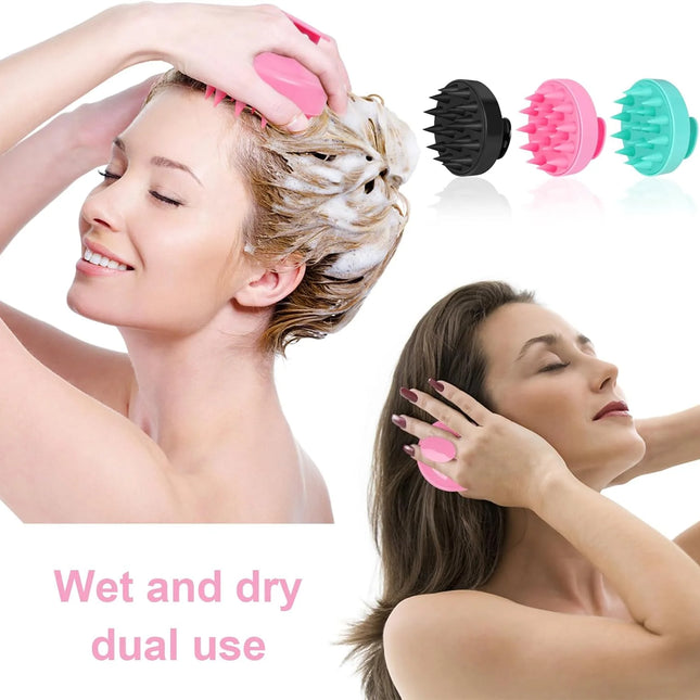 Soft Silicone Shampoo Brush, Hair Scrubber for Exfoliation - 1 Pcs