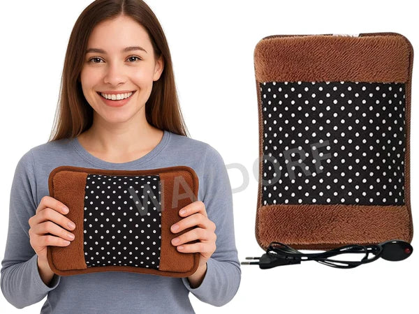 Velvet Electric Hot Water Bag with Cover