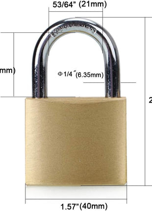 Solid Brass Same Keyed Padlock keyed Alike Lock
