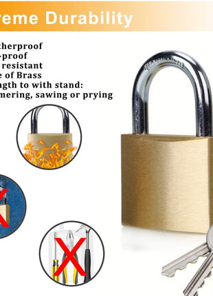 Solid Brass Same Keyed Padlock keyed Alike Lock