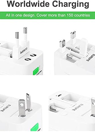 Universal All-In-One (US UK EU AU) World Wide Travel Adapter Plug