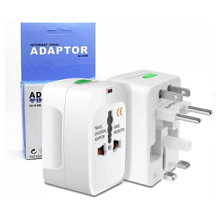 Universal All-In-One (US UK EU AU) World Wide International Travel Adapter Plug