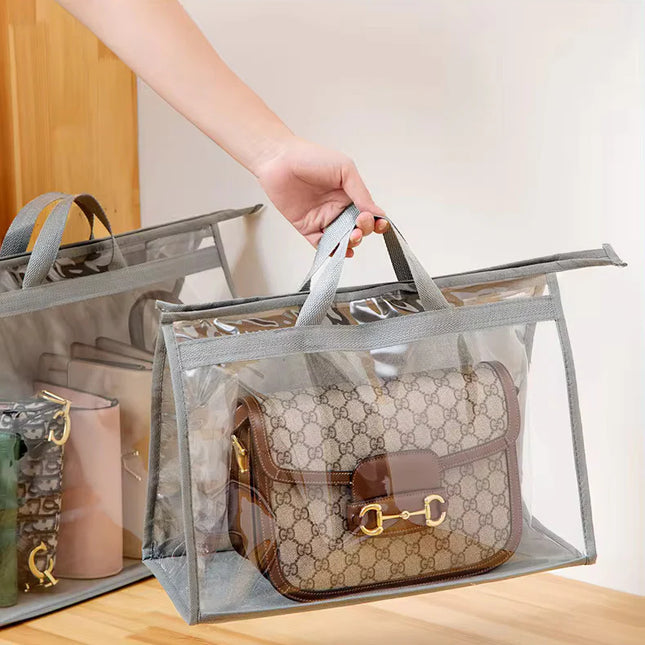XL Clear Handbag Storage Organizer with Zipper