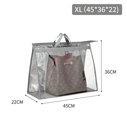 XL Clear Handbag Storage Organizer with Zipper