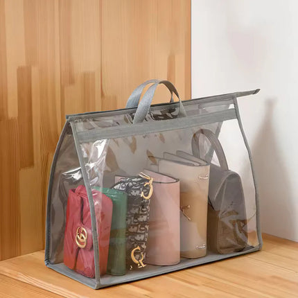 XL Clear Handbag Storage Organizer with Zipper