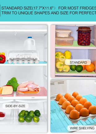 Washable Refrigerator Shelf Liners–Mats for Fridge