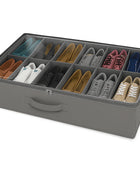 12 Pair Under Bed Shoe Storage Organizer-With Handle